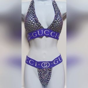 2pc. Stoned out Gucci 2 pc dancewear set
